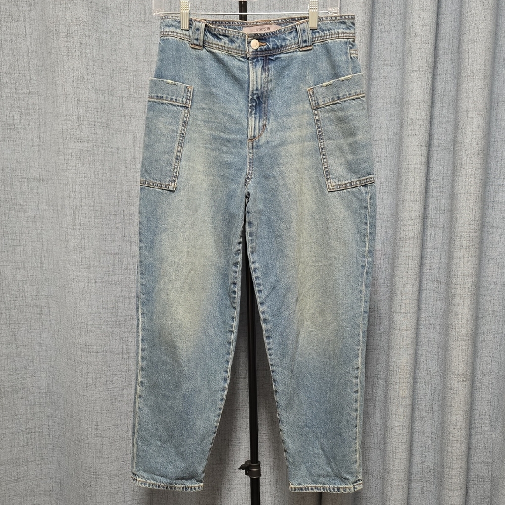 Joe's Jeans Light Blue Distressed Barrel Fit Denim‎ Jeans Size 28